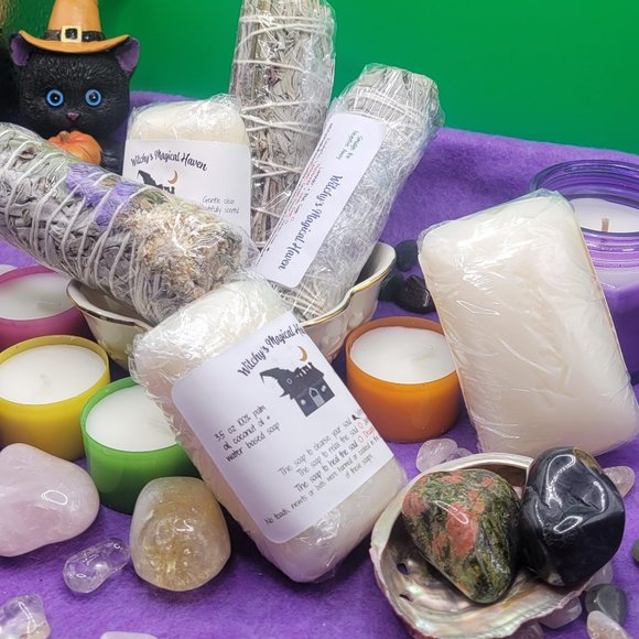 Bath Soaps, Sage & Tea Candles Set - Picture 3 of 3